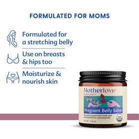 Motherlove open jar close-up showing creamy balm texture and easy application