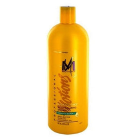 Motions shampoo lathering in hand demonstrating gentle cleaning and easy rinse