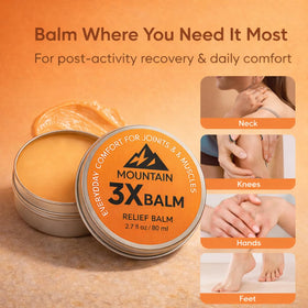 MOUNTAIN 3X jar next to gym bag illustrating on-the-go convenience and quick use