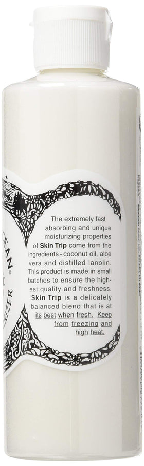 Mountain Ocean creamy lotion texture close-up demonstrating smooth spreadability and absorption