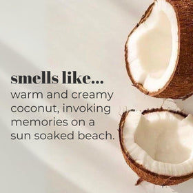 Mountain Ocean ingredient label highlighting coconut oil, aloe vera, and lanolin benefits