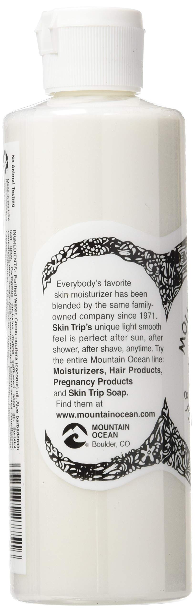Mountain Ocean lotion being applied on arm outdoors showing quick hydration after sun exposure