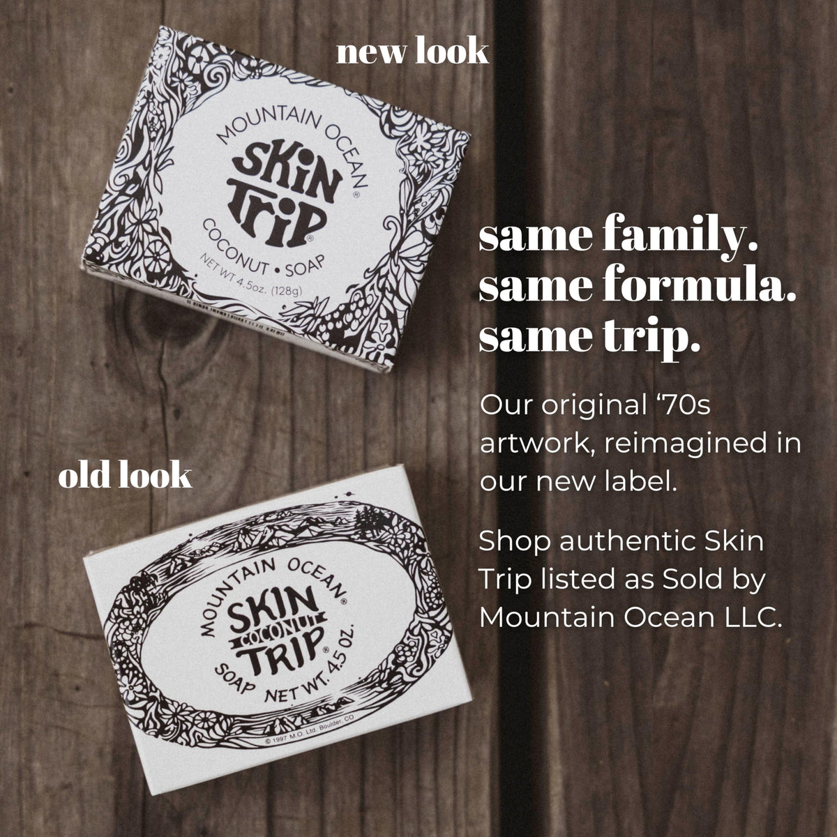 Mountain Ocean soap bar unwrapped highlighting smooth surface and moisturizing feel
