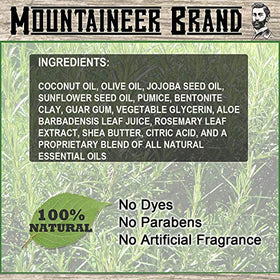 Mountaineer Brand being applied to scalp demonstrating deep clean and smooth feel
