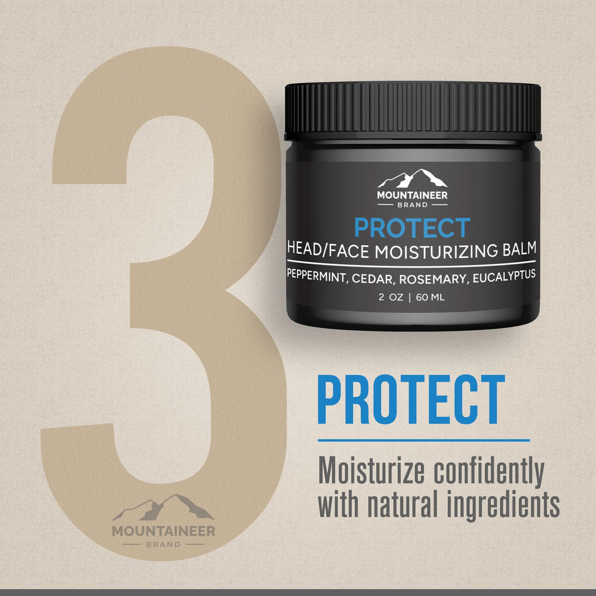 Mountaineer Brand balm open jar with creamy texture for smooth scalp