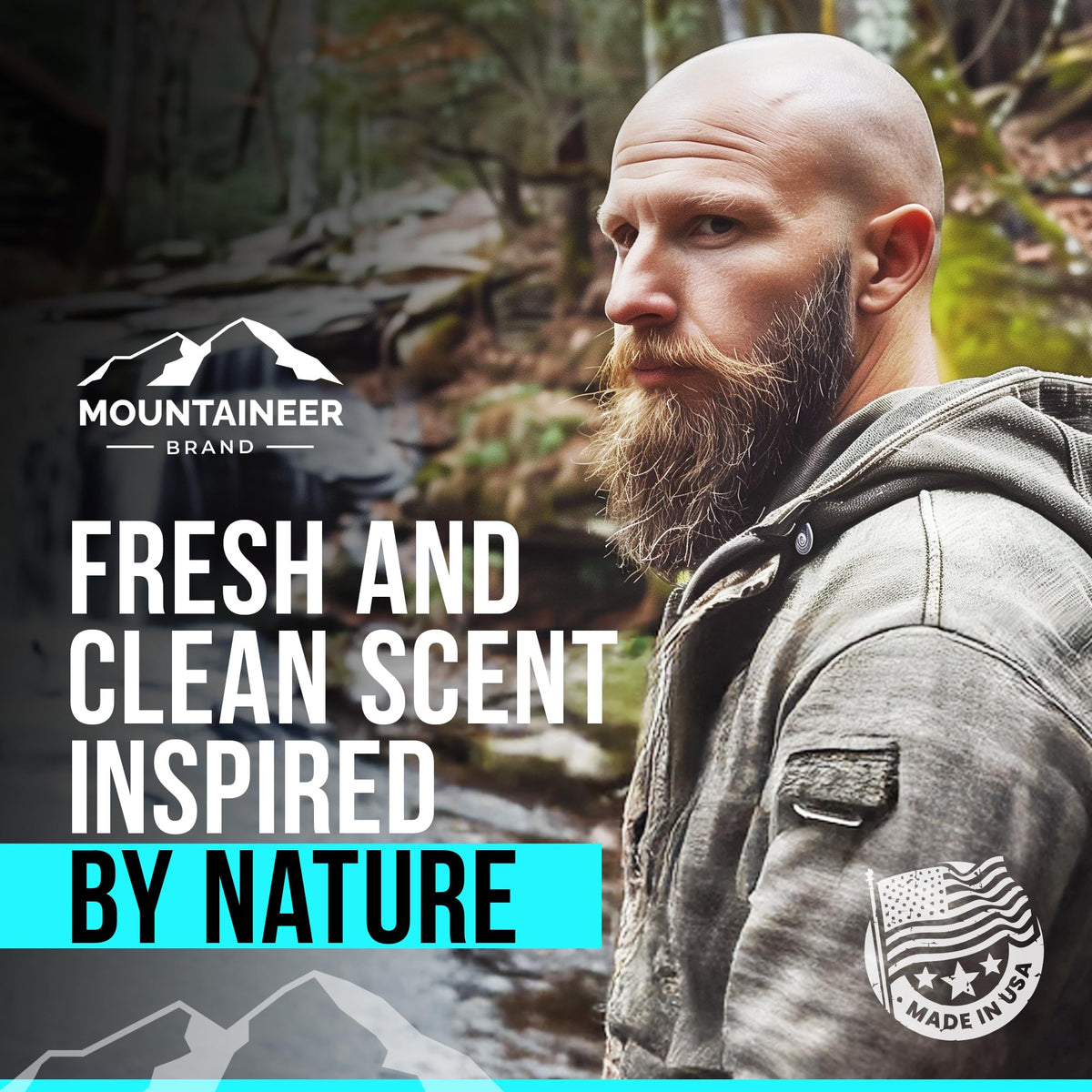 Mountaineer Brand kit arranged on wood highlighting handcrafted made-in-WV quality
