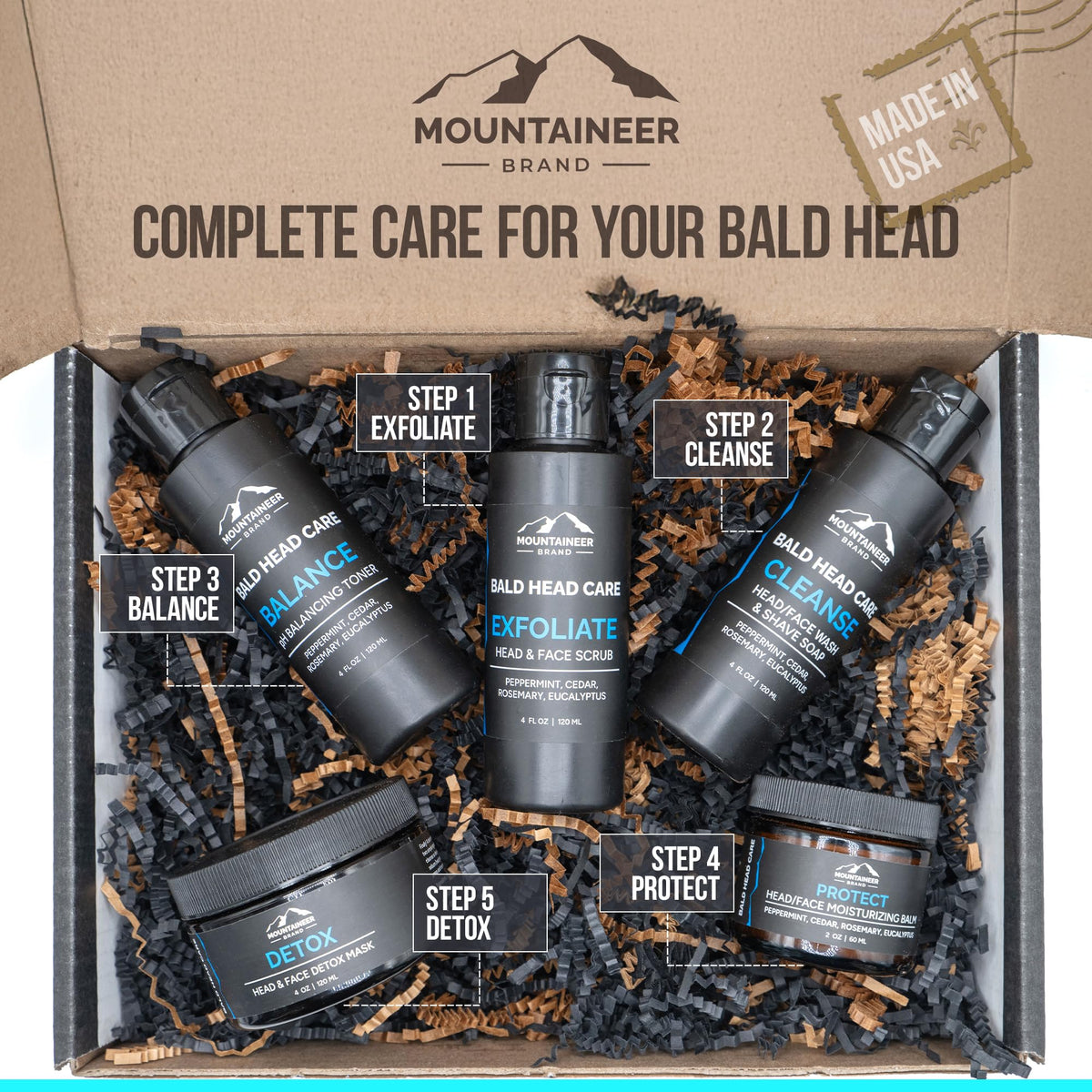 Mountaineer Brand lifestyle bathroom shelf showing neat grooming setup and simplicity