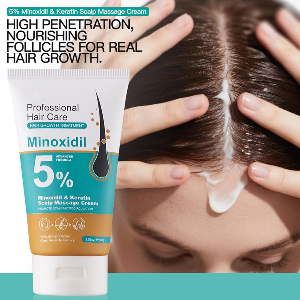 MQN cream texture closeup showing smooth consistency for easy massage