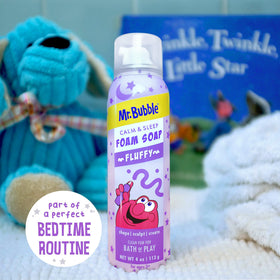 Mr. Bubble bottle size comparison showing 4 oz travel-friendly bottles for convenience