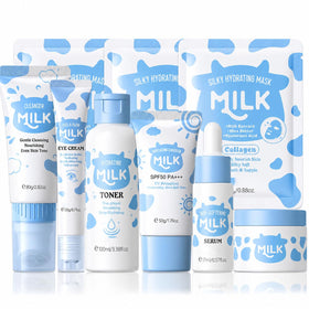 MrCuvaryas front packaging showing all nine travel-sized skincare items and gift-ready design