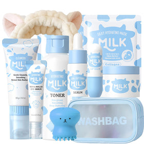 MrCuvaryas front packaging showing full kids skincare set, tidy gift presentation