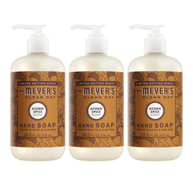 Mrs. Meyer's front packaging showing three bottles and scent label for easy identification