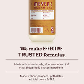 Mrs. Meyer's apple cider lather texture on hands showing gentle, moisturizing foam