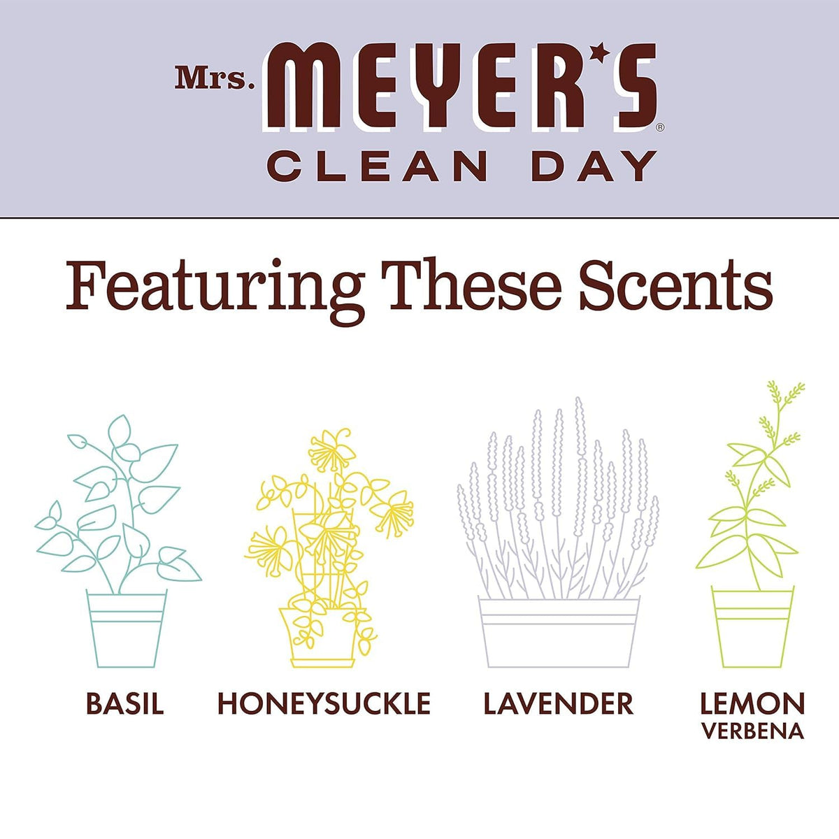 Mrs. MEYER'S bottle in bathroom lifestyle setting suggesting soothing ambiance