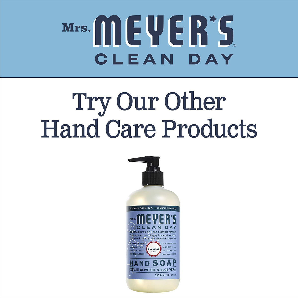 Mrs. MEYER'S bottle in a bathroom setting showing aesthetic and home-friendly benefit