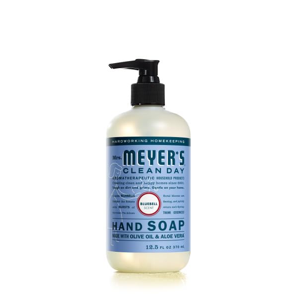 Mrs. MEYER'S soap texture on hand demonstrating gentle lather and moisturize benefit