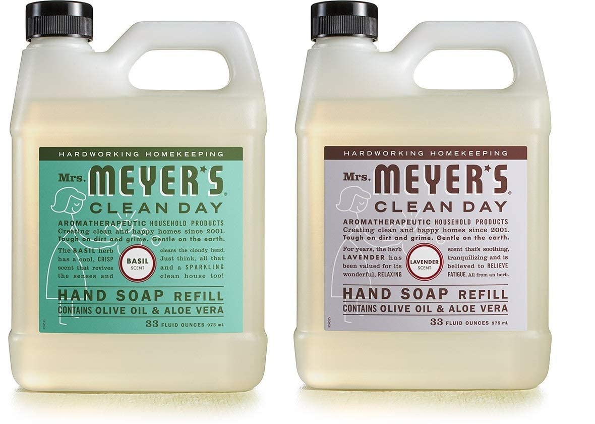 Mrs. MEYER'S front packaging showing variety pack and benefits