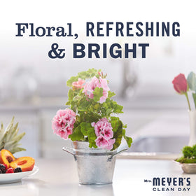 Foamy lather from Mrs. MEYER'S geranium soap demonstrating gentle cleansing
