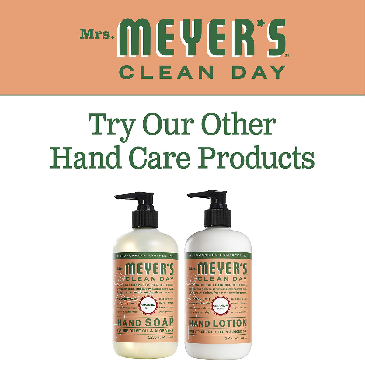 Mrs. MEYER'S hand soap next to a kitchen sink showing daily household use benefit
