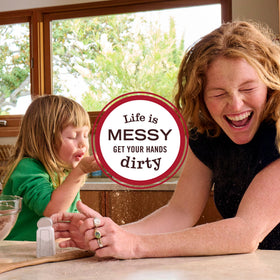 Mrs. MEYER'S variety pack in a gift box on a table, suggesting easy presentability