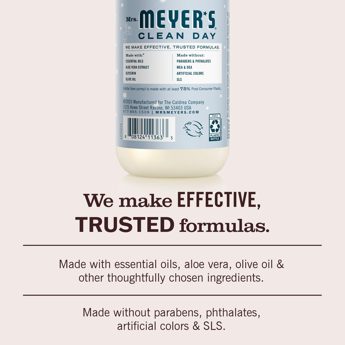 Mrs. MEYER'S Gingerbread bottle in hand showing warm spice scent and comforting feel