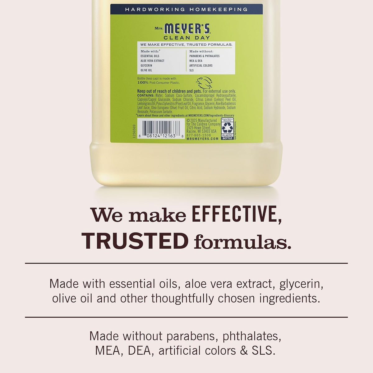 Mrs. MEYER'S hand soap lather close-up showing gentle foam and softening benefits