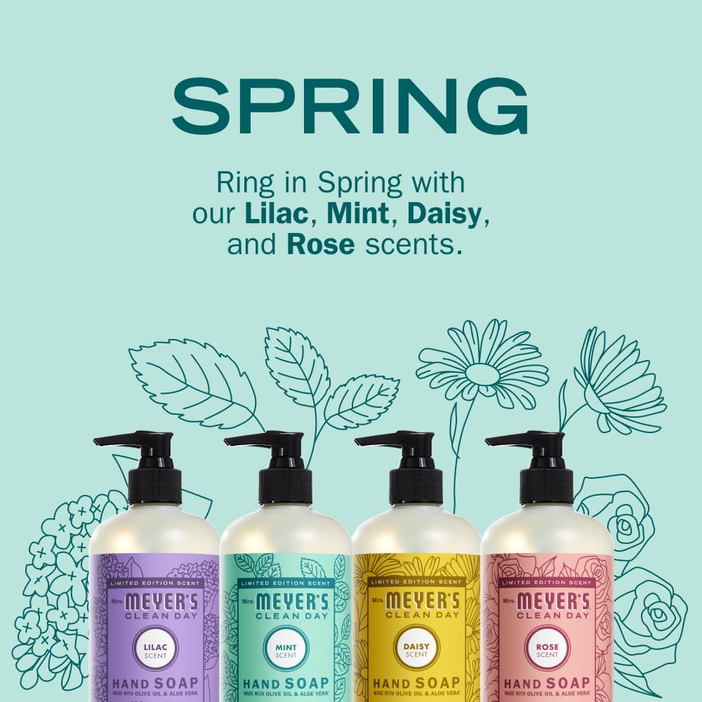 Mrs. MEYER'S hand soap at a kitchen sink in use highlighting fresh scent and family-friendly design