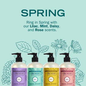 Mrs. MEYER'S hand soap at a kitchen sink in use highlighting fresh scent and family-friendly design