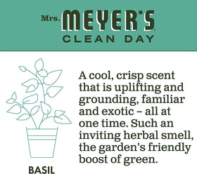 Mrs. MEYER'S refill bottles on a kitchen sink demonstrating fresh scent benefit