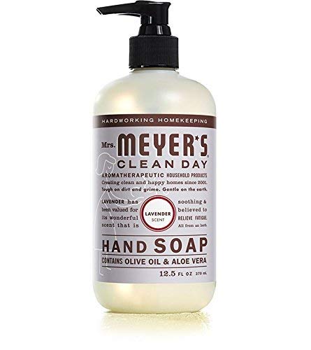 Mrs. MEYER'S label closeup showing ingredient highlights and transparency benefits
