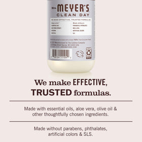 mrs. meyer's bottle placed by sink showing home-ready lavender fragrance benefit