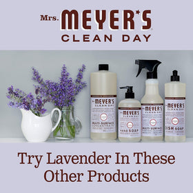 Mrs. MEYER'S bottle beside a kitchen sink highlighting home-friendly scent