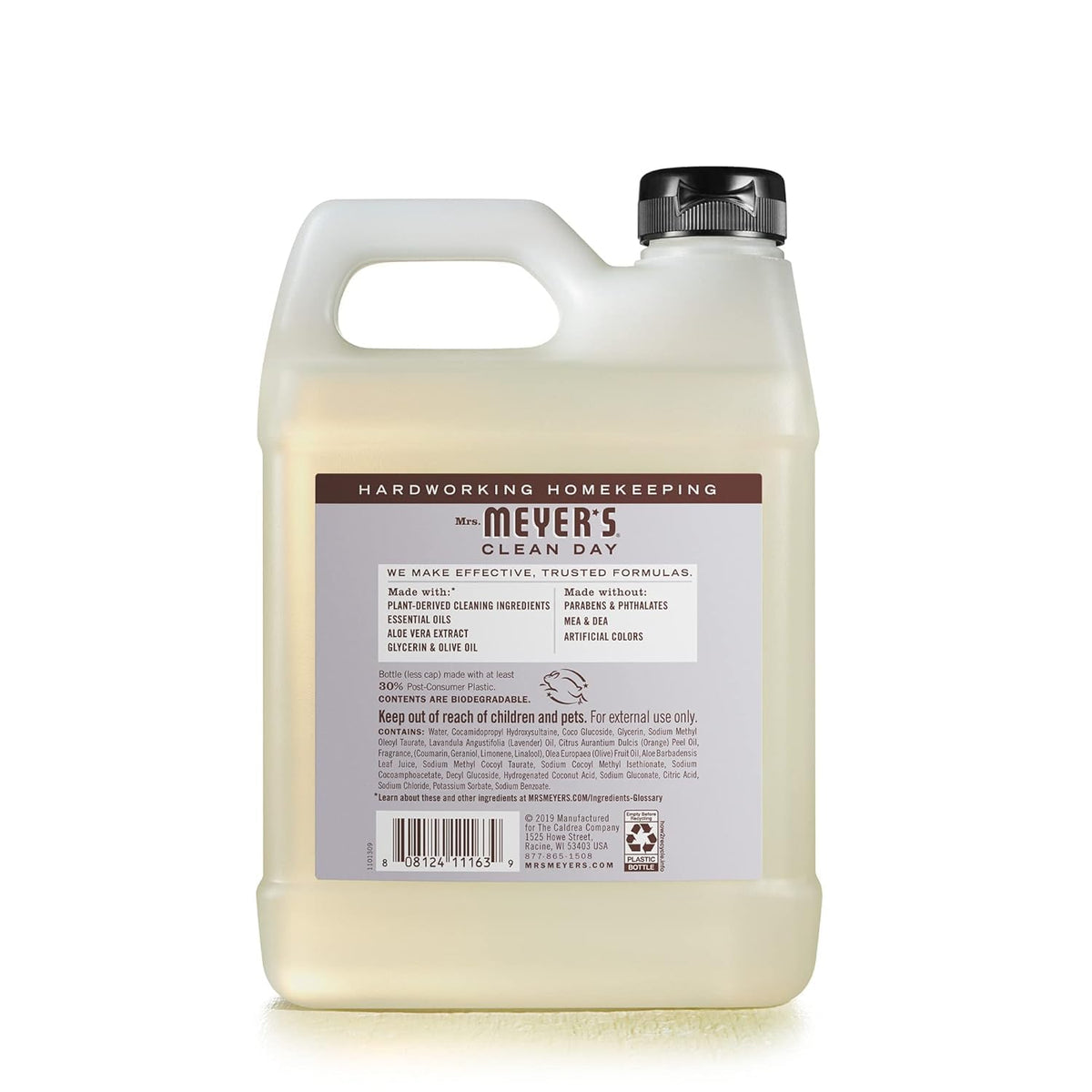 Mrs. MEYER'S creamy foam texture close-up showing gentle cleansing action