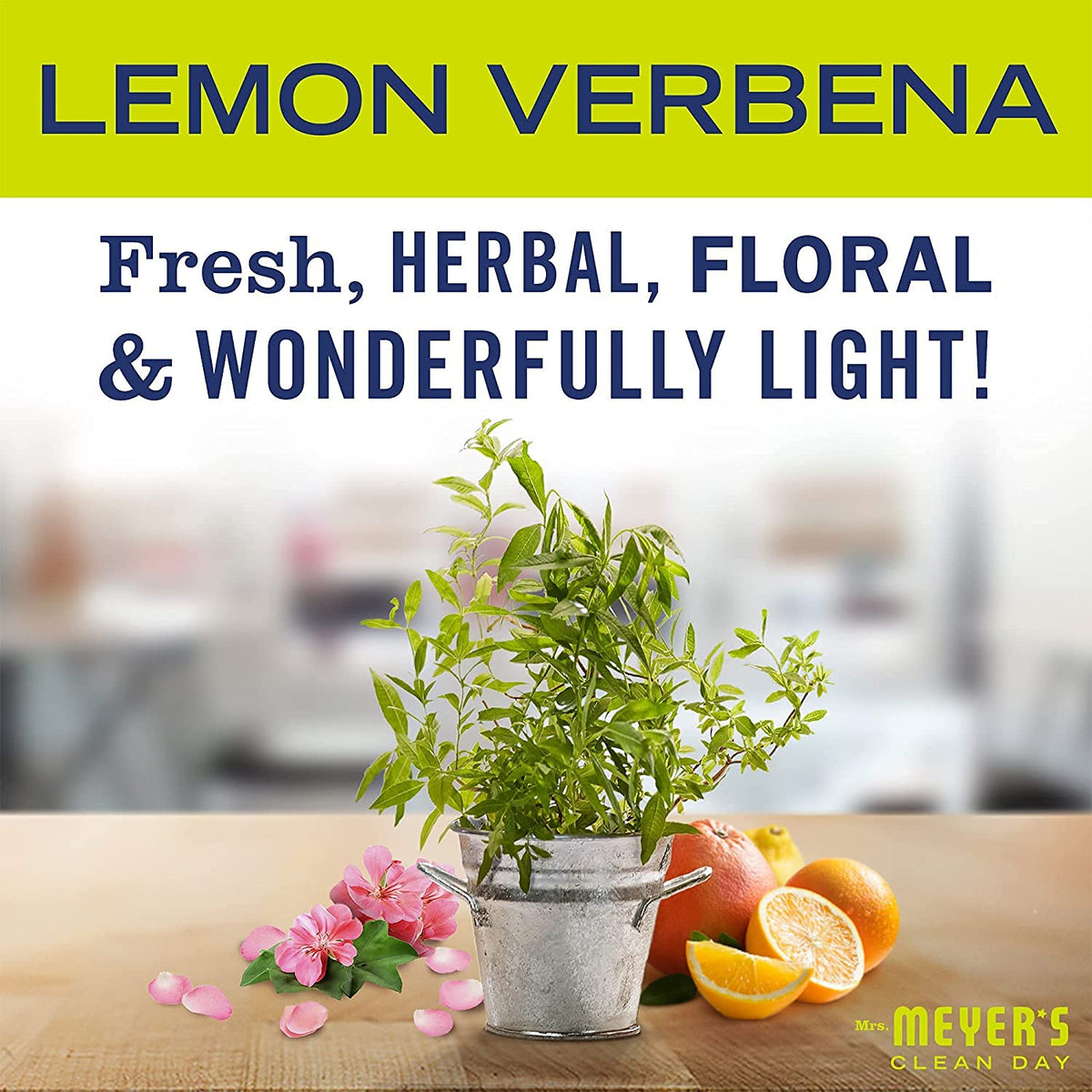 Mrs. MEYER'S lifestyle setting in kitchen and bath showing scent placement and pleasant ambience