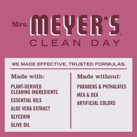 Mrs. MEYER'S bottle on a kitchen sink conveying warm Mum scent ambiance