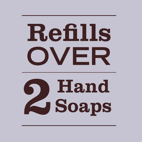 Foamy lather on hands from Mrs. MEYER'S soap demonstrating moisturizing clean