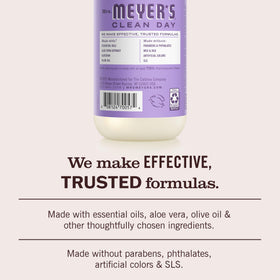 Three Mrs. Meyer's bottles arranged to show pack-of-three convenience and stock-up benefit