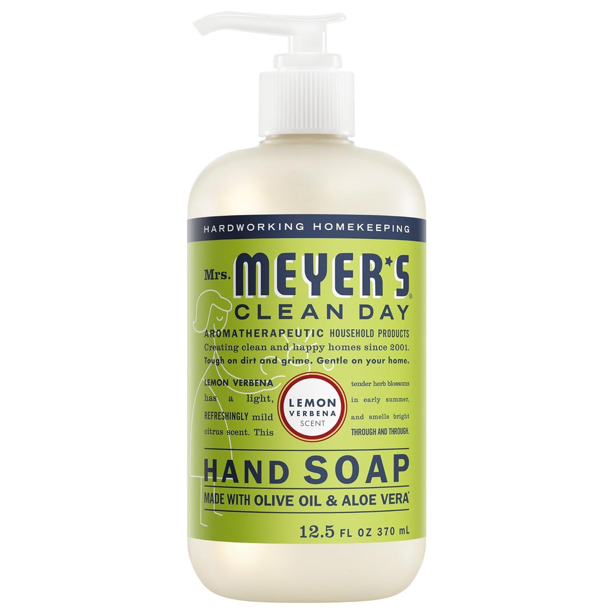 Mrs. MEYER'S Peony bottle close-up featuring soft floral label and gentle fragrance benefit
