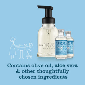 Mrs. Meyer's hand washing in use showing effective foaming and softening benefit