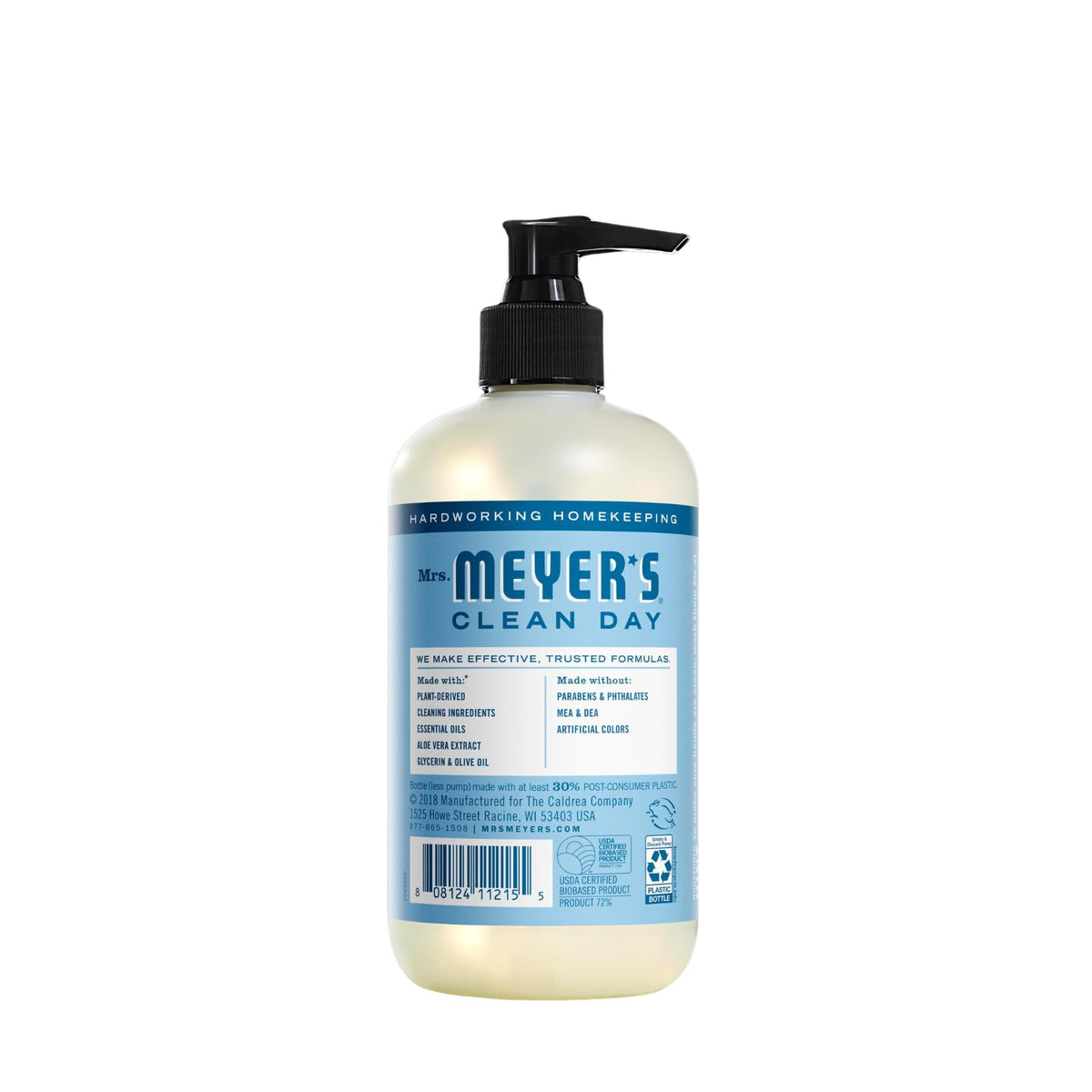 Mrs. MEYER'S Rainwater bottle detail showing fresh, airy fragrance benefit