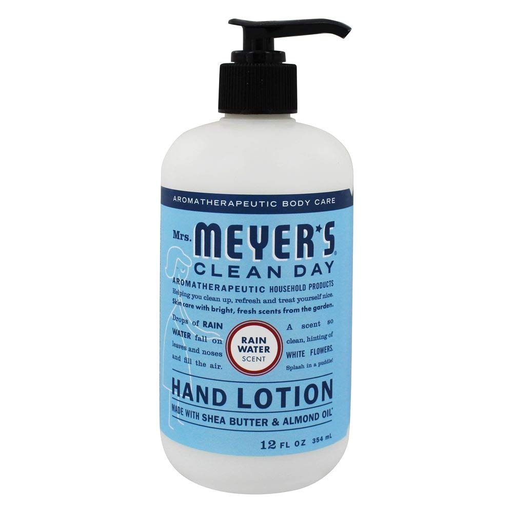 Mrs. MEYER'S lotion texture close-up demonstrating smooth moisturizing consistency
