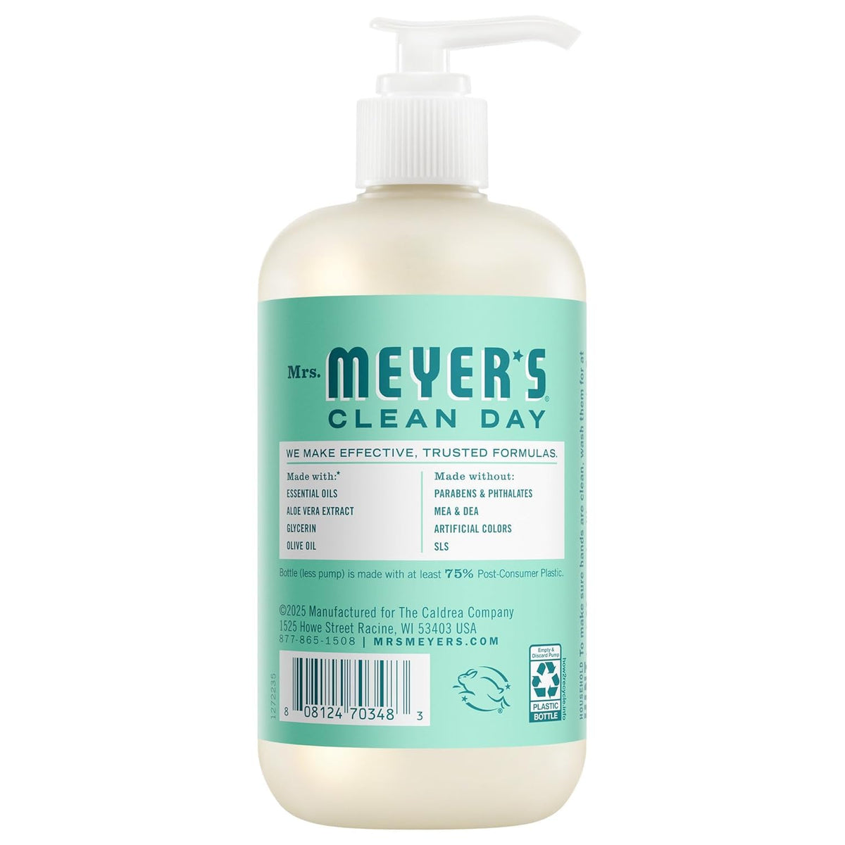 Mrs. MEYER'S Rose foam texture close-up demonstrating gentle lather and moisturizing feel