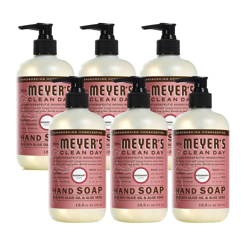 Mrs. MEYER'S front pack showing bottle and label, clear benefits for home use