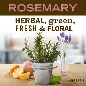 Mrs. MEYER'S ingredient label detail showing aloe vera and olive oil benefits