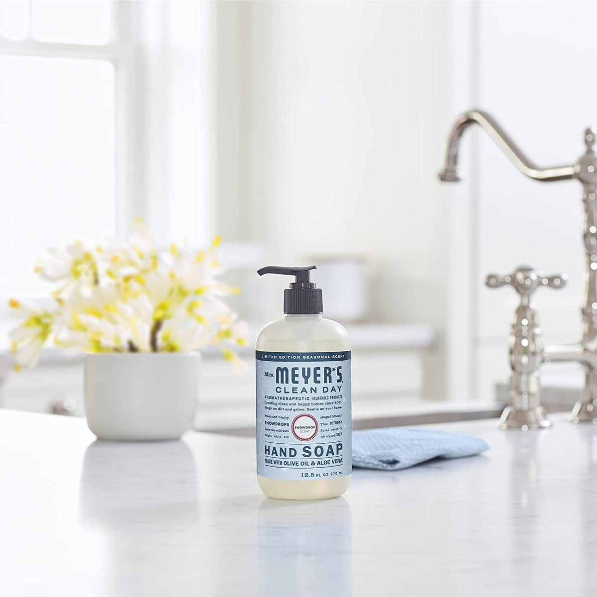 Mrs. MEYER'S ingredients label close view confirming mindful formulation
