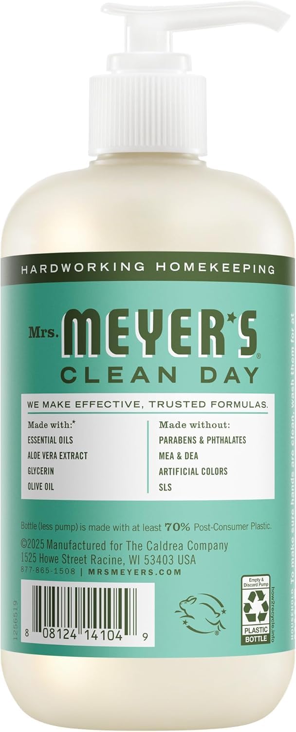 Mrs. MEYER'S creamy soap foam texture demonstrating gentle moisturizing benefit