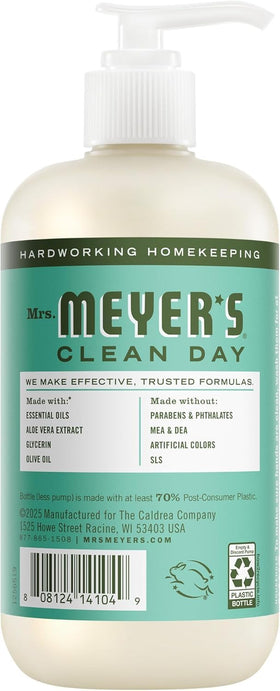 Mrs. MEYER'S creamy soap foam texture demonstrating gentle moisturizing benefit