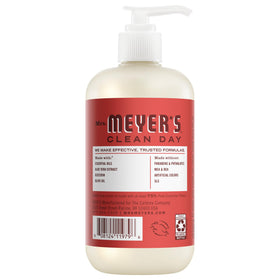 Mrs. MEYER'S Tomato Vine label close-up highlighting botanical scent and clarity