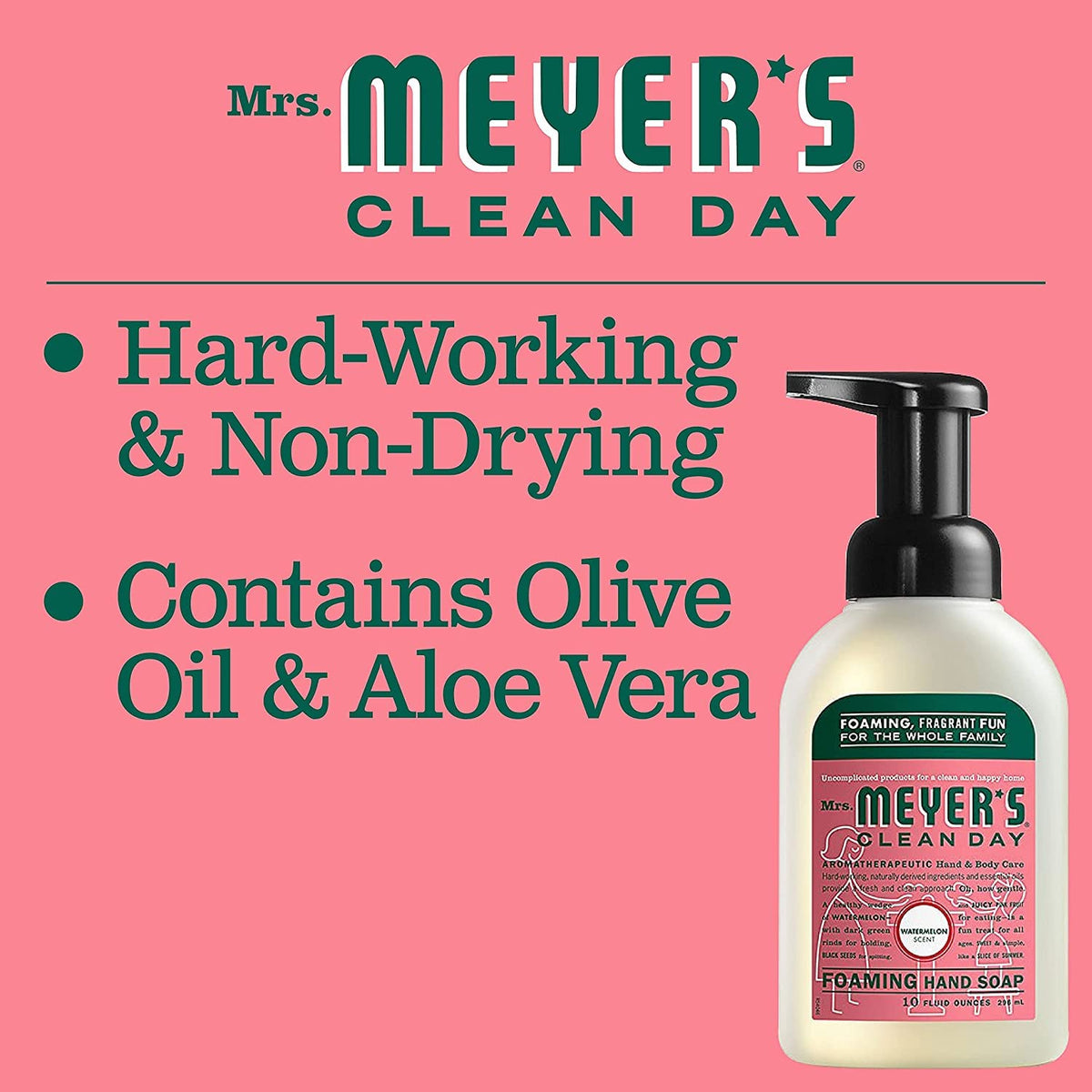 Mrs. MEYER'S bottle on bathroom counter indicating guest-ready, attractive display