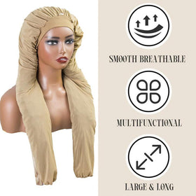 MsFan bonnet wide headband detail reducing forehead pressure